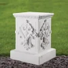 Statues & Sculptures Plinths & Pedestals-Classic 33cm Marble Resin Garden Pedestal
