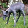 Statues & Sculptures Stags & Deers-Classic Fawn 41cm Bronze Metal Garden Statue
