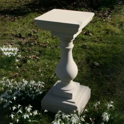 Statues & Sculptures Plinths & Pedestals|Garden Sundials-Classic Square 72cm Stone Sundial Pedestal