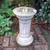 Statues & Sculptures Garden Sundials-Classical Brass Stone Garden Sundial