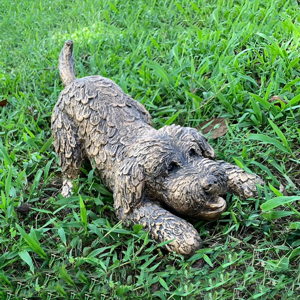 Statues & Sculptures Dogs-Cockapoo 29cm Bronze Resin Garden Ornament