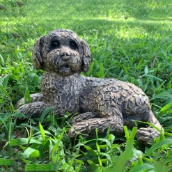 Statues & Sculptures Dogs-Cockapoo 25cm Bronze Resin Garden Ornament