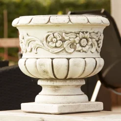 Statues & Sculptures Large|Round-Colmar Vase Stone Garden Planter