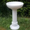 Statues & Sculptures Bird Baths-Coniston Modern Marble Resin Garden Birdbath
