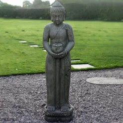 Statues & Sculptures Buddha-Contemplation Standing Buddha Stone Garden Statue