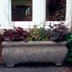 Statues & Sculptures Troughs-Continental Plant Trough 40cm Stone Garden Planter