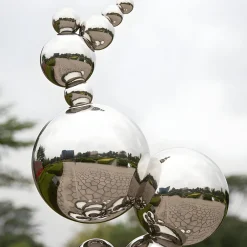 Statues & Sculptures Giant|Floor Standing-Cosmic Bubbles 226cm Gold Metal Garden Sculpture