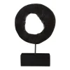 Statues & Sculptures Table Top|Abstract-Cosmic Loop 43cm Black Wood Indoor Sculpture