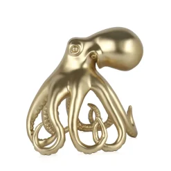 Statues & Sculptures Table Top|Animals-Cosmic Octopus 31cm Gold Resin Indoor Sculpture