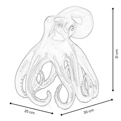 Statues & Sculptures Table Top|Animals-Cosmic Octopus 31cm Gold Resin Indoor Sculpture