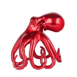 Statues & Sculptures Table Top|Animals-Cosmic Octopus 31cm Red Resin Indoor Sculpture