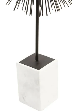 Statues & Sculptures Table Top|Abstract-Cosmic Pulse 64cm Black Metal Indoor Sculpture