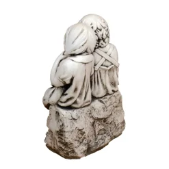 Statues & Sculptures Children-Country Boy & Girl 56cm Stone Resin Garden Statue