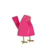 Statues & Sculptures Table Top|Animals-Cubic Bird 14cm Magenta Resin Indoor Sculpture