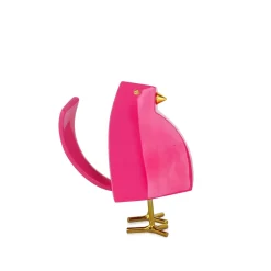 Statues & Sculptures Table Top|Animals-Cubic Bird 14cm Magenta Resin Indoor Sculpture