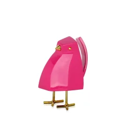 Statues & Sculptures Table Top|Animals-Cubic Bird 14cm Magenta Resin Indoor Sculpture