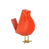Statues & Sculptures Animals|Contemporary-Cubic Bird 18cm Orange Resin Indoor Sculpture