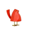 Statues & Sculptures Table Top|Animals-Cubic Bird 14cm Orange Resin Indoor Sculpture