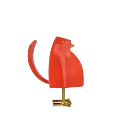Statues & Sculptures Table Top|Animals-Cubic Bird 14cm Orange Resin Indoor Sculpture