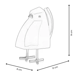 Statues & Sculptures Table Top|Animals-Cubic Bird 14cm Orange Resin Indoor Sculpture