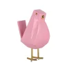 Statues & Sculptures Table Top|Animals-Cubic Bird 30cm Pink Resin Indoor Sculpture