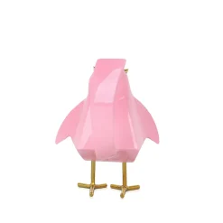 Statues & Sculptures Table Top|Animals-Cubic Bird 18cm Pink Resin Indoor Sculpture