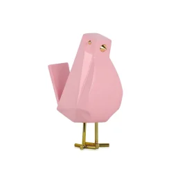 Statues & Sculptures Animals|Contemporary-Cubic Bird 18cm Rosa Pink Resin Indoor Sculpture
