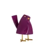 Statues & Sculptures Table Top|Animals-Cubic Bird 14cm Violet Resin Indoor Sculpture