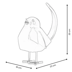 Statues & Sculptures Table Top|Animals-Cubic Bird 30cm Violet Resin Indoor Sculpture