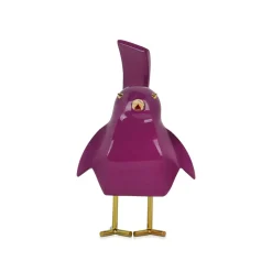 Statues & Sculptures Table Top|Animals-Cubic Bird 18cm Violet Resin Indoor Sculpture