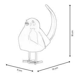 Statues & Sculptures Table Top|Animals-Cubic Bird 18cm Violet Resin Indoor Sculpture