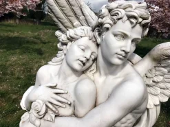 Statues & Sculptures Angel|Roman-Cupid & Psyche 197cm Marble Garden Statue