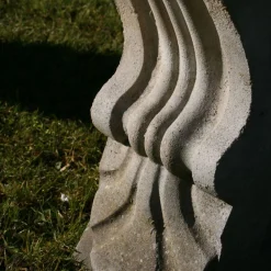 Statues & Sculptures Stone Benches-Curved Ivy Stone Garden Bench