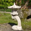 Statues & Sculptures Pagodas-Curved Japanese Pagoda Antique Stone Garden Ornament