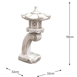 Statues & Sculptures Pagodas-Curved Japanese Pagoda Antique Stone Garden Ornament