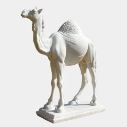 Statues & Sculptures Wildlife|Modern-Desert Camel 160cm White Marble Garden Statue v2