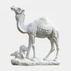 Statues & Sculptures Wildlife|Modern-Desert Camel 160cm White Marble Garden Statue v5