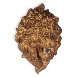Statues & Sculptures Wall Art|Animals-Desert Lion 49cm Bronze Resin Wall Sculpture