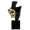 Statues & Sculptures Figurative|Table Top-Divided Diva 50cm Black Resin Indoor Sculpture