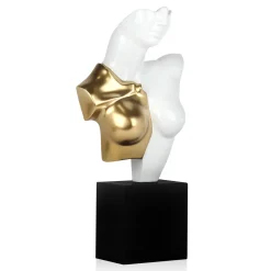 Statues & Sculptures Figurative|Table Top-Divided Diva 50cm White Resin Indoor Sculpture