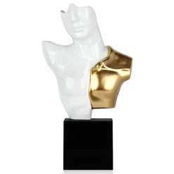 Statues & Sculptures Figurative|Table Top-Divided Titan 52cm White Resin Indoor Sculpture