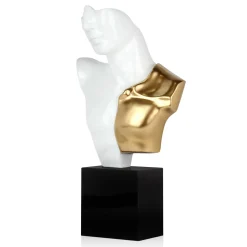 Statues & Sculptures Figurative|Table Top-Divided Titan 52cm White Resin Indoor Sculpture