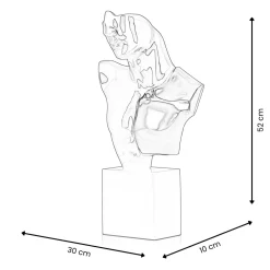 Statues & Sculptures Figurative|Table Top-Divided Titan 52cm White Resin Indoor Sculpture