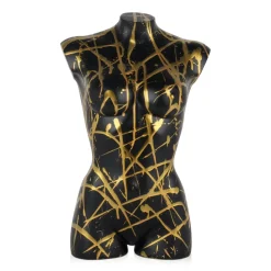 Statues & Sculptures Figurative|Table Top-Divine Torso 50cm Black Resin Indoor Sculpture