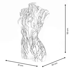 Statues & Sculptures Figurative|Table Top-Divine Torso 50cm Black Resin Indoor Sculpture