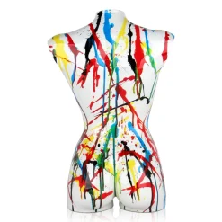 Statues & Sculptures Figurative|Table Top-Divine Torso 50cm Multicolour Resin Indoor Sculpture