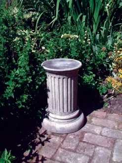 Statues & Sculptures Plinths & Pedestals-Doric Column 49cm Stone Garden Pedestal