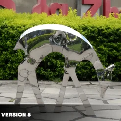 Statues & Sculptures Wildlife|Stags & Deers-Dynamic Deer 91cm Metal Garden Sculpture