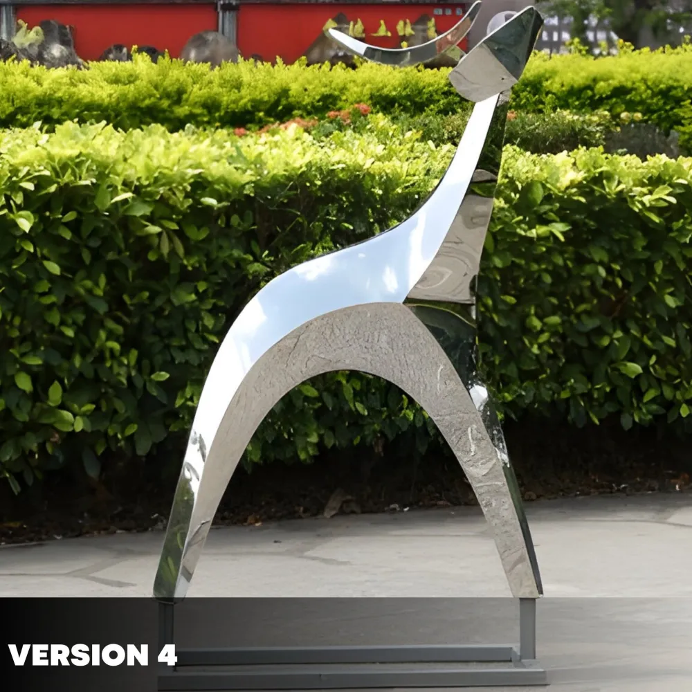 Statues & Sculptures Wildlife|Stags & Deers-Dynamic Deer 100cm Metal Garden Sculpture