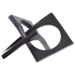 Statues & Sculptures Table Top|Abstract-Dynamic Horizons 13cm Black Metal Indoor Sculpture